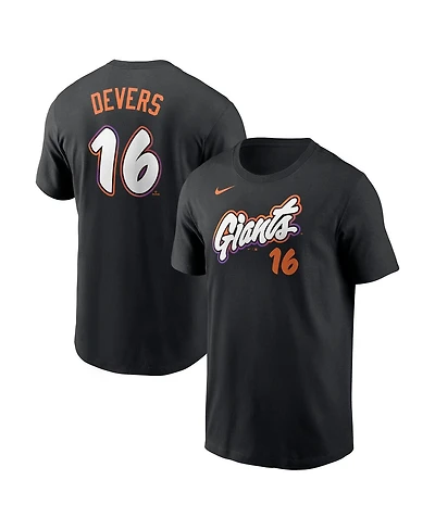 Nike Men's Rafael Devers Black San Francisco Giants 2025 City Connect Fuse Name Number T-Shirt