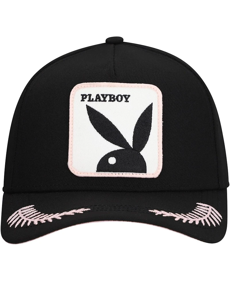 Lids Men's Black Playboy Logo A-Frame Adjustable Hat