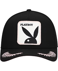 Lids Men's Black Playboy Logo A-Frame Adjustable Hat