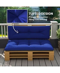 Outsunny 2 Seat Pallet Cushions 3.9 in. Sofa Cushions, Dark