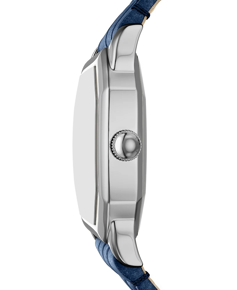 Fossil Women's Harlow Three-Hand Navy Croco Leather Watch, 27mm