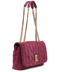 Karl Lagerfeld Paris Lafayette Medium Suede Shoulder Bag