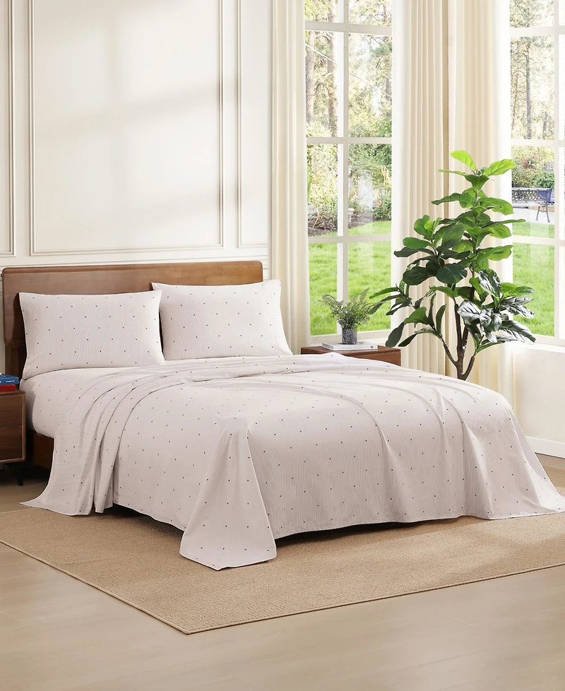 Tommy Hilfiger Ithaca Flag Stripe Cotton Percale 4-Piece Sheet Set, Queen