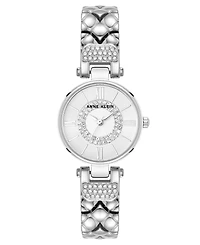 Anne Klein Women's Quartz Silver-Tone Crystal Accented Watch, 26mm