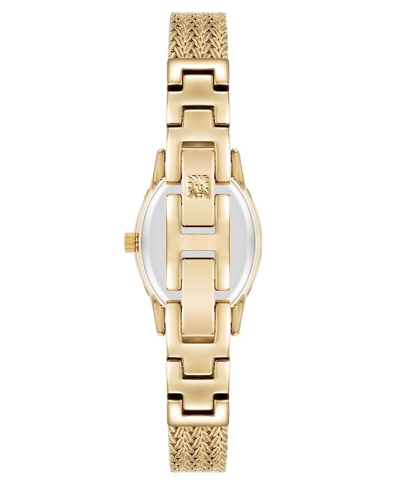 Anne Klein Women's Quartz Enduring Gold-Tone Stainless Steel Mesh Watch, 24mm