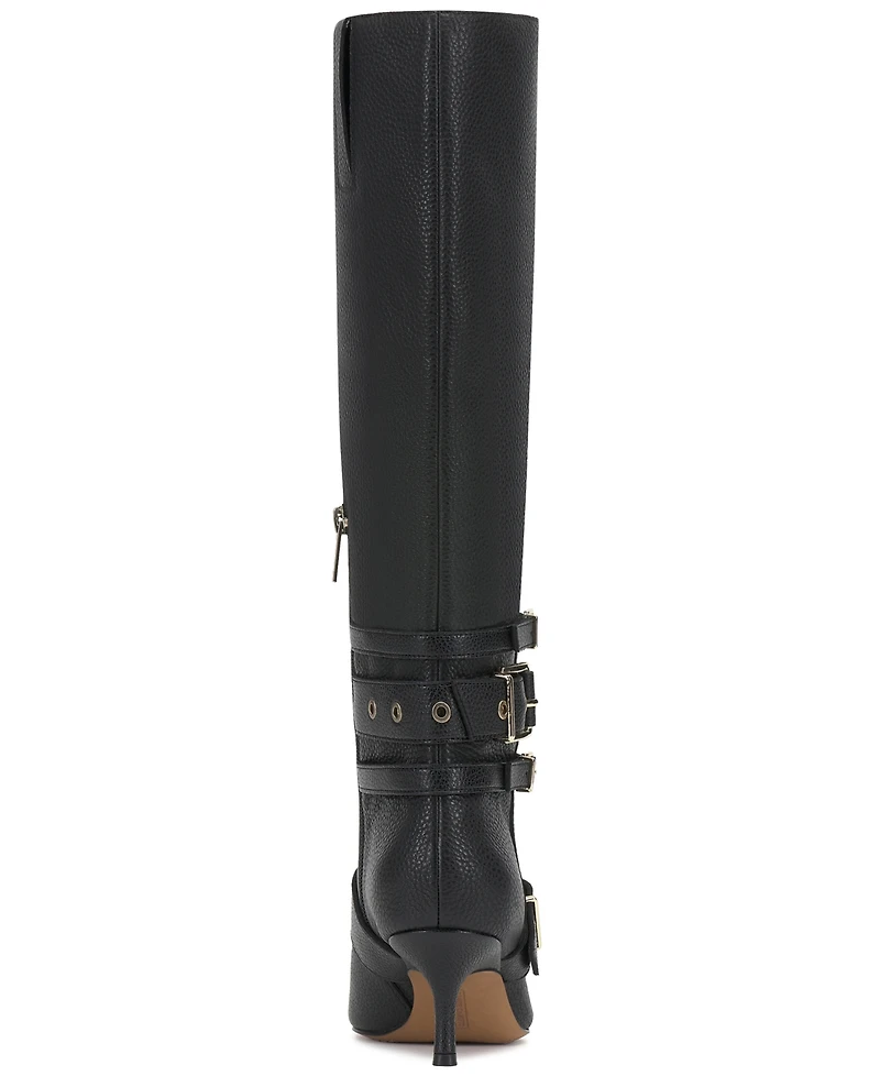 Vince Camuto Women's Tyleen Wide-Calf Knee-High Moto Dress Boots