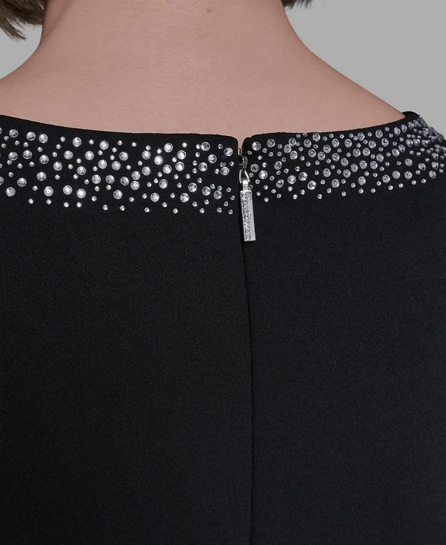 Karl Lagerfeld Paris Women's V-Neck A-Line Dress | Connecticut Post Mall