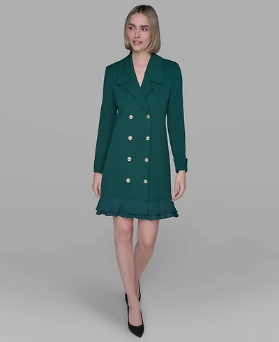 Karl Lagerfeld Paris Women's Chiffon-Hem Blazer Dress