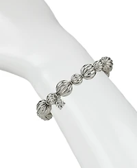 Patricia Nash Rhodium Bead Stretch Bracelet