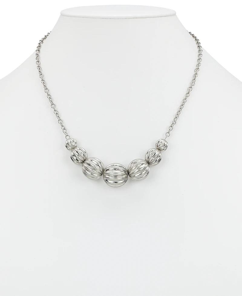 Patricia Nash Rhodium Bead Single Strand Necklace