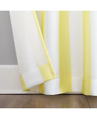 Sun Zero Valencia Cabana Stripe Indoor/Outdoor Uv Protectant Room Darkening Grommet Curtain Panel