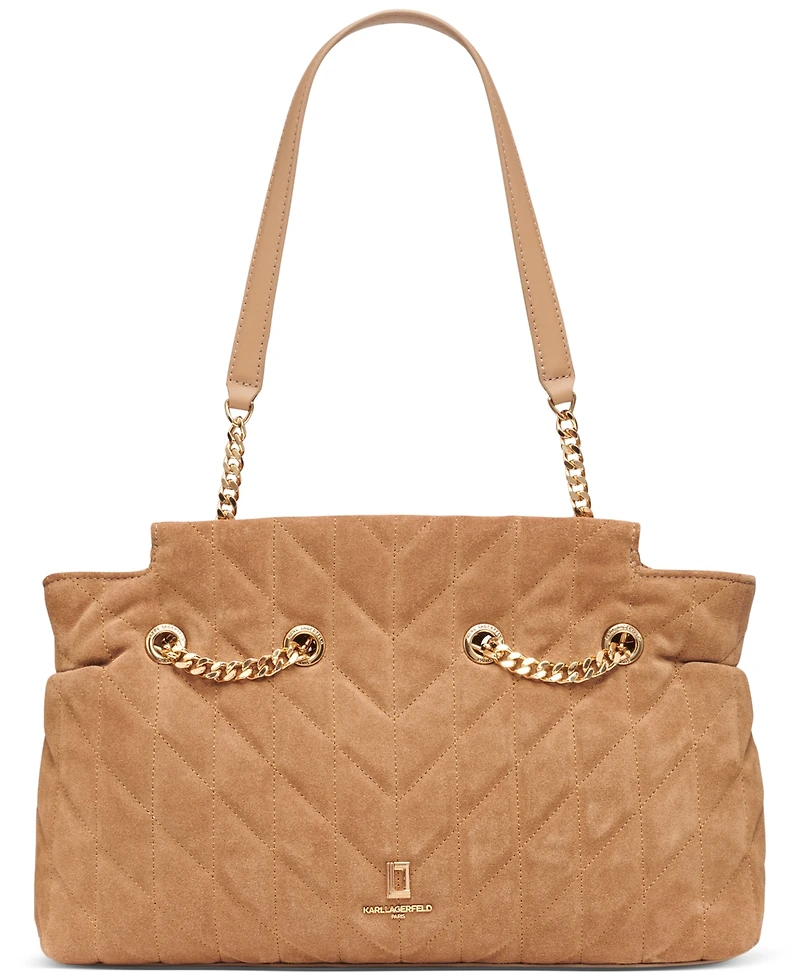 Karl Lagerfeld Paris Lafayette Medium Leather Satchel Bag