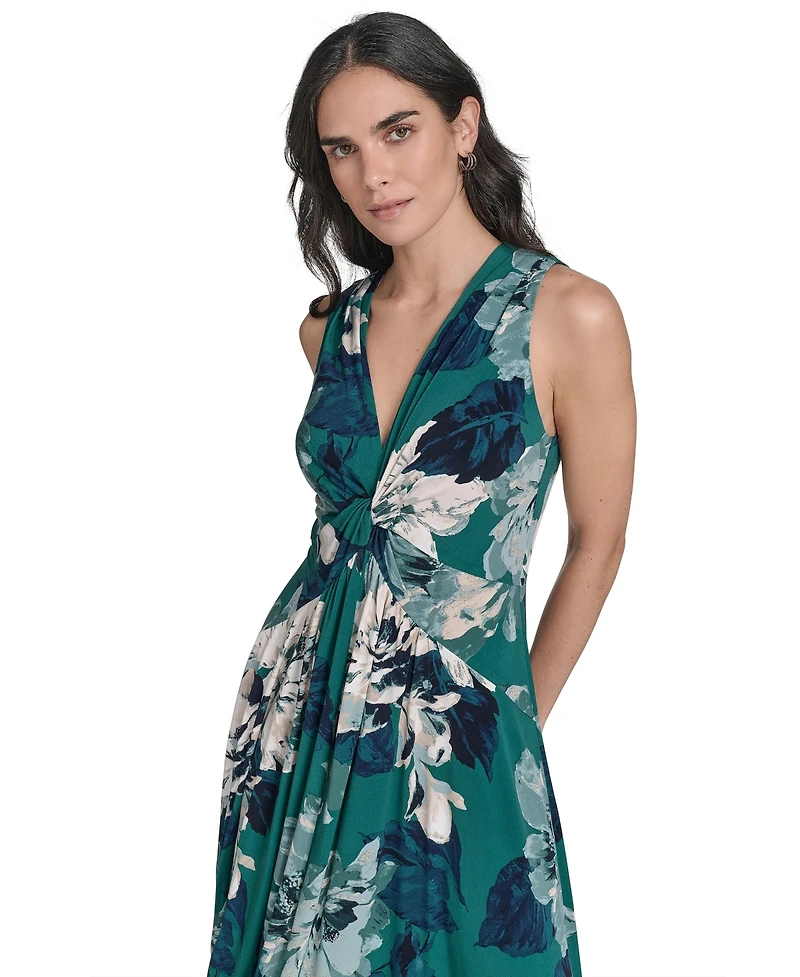 Calvin Klein Women's Sleeveless Jersey Fit & Flare Midi Dress