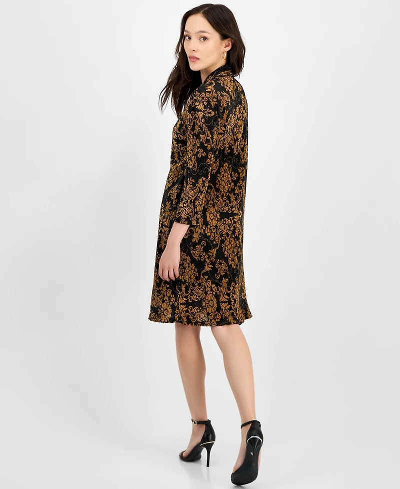 Connected Petite Bodre 3/4-Sleeve Twofer Jacket Dress