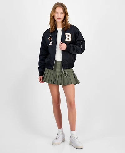 Hippie Rose Juniors' Oversized Bomber Jacket
