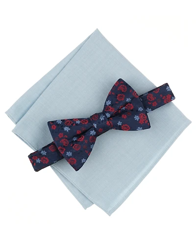 Bar Iii Men's Barrett Floral Bow Tie and Pocket Square Set, Macy's Exclusive