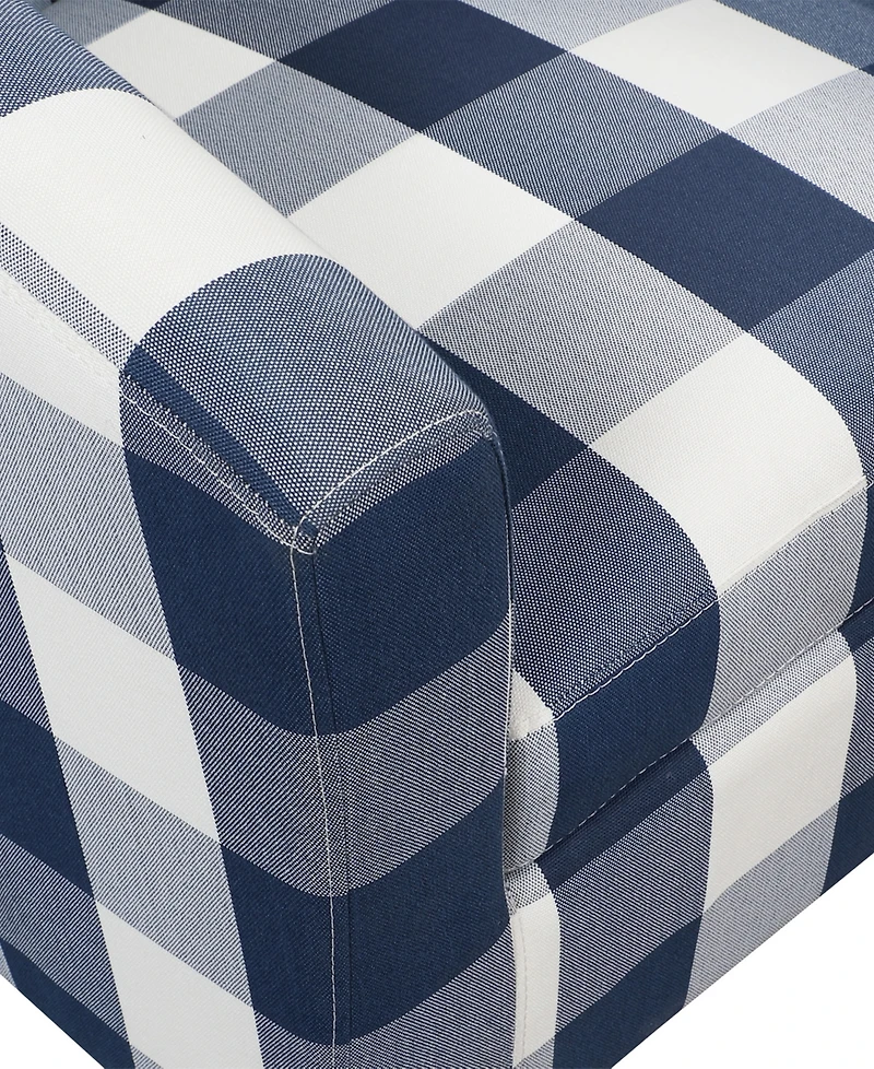 Convenience Concepts 26.25" Polyester Take a Seat Churchill Accent Chair with Ottoman