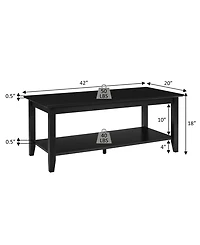 Convenience Concepts 20" Wood American Heritage Rectangle Coffee Table