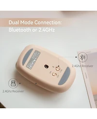 Lofree Dot Foundation Mechanical Keyboard with Milk Tea Mouse – 75% Rechargeable Hot-swappable Keyboard with Multi-Connection Modes