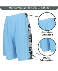 Galaxy By Harvic Women's Loose Fit Moisture Wicking Performance Quick Dry Mesh Shorts With Side Block Design