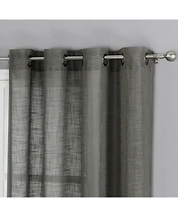 Kate Aurora 2 Pack Lux Thread Premium Woven Grommet Top Sheer Curtain Panels - Spice
