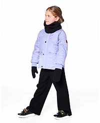 Deux par Girl Quilted Mid-Season Jacket Lavender