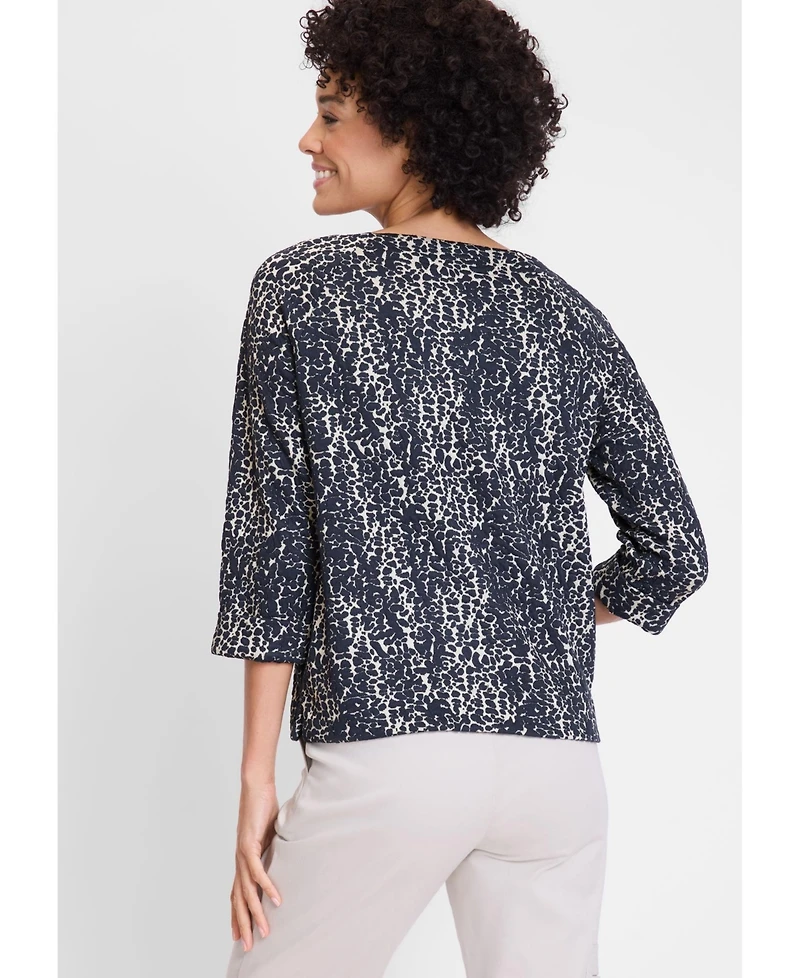 Olsen Women's Modern Animal Jersey Top