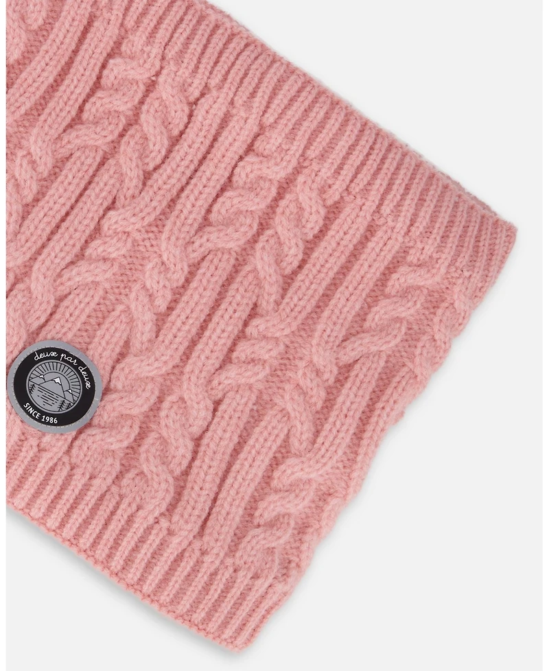 Deux par Girl Lined Winter Neckwarmer Dusty Pink - Toddler|Child