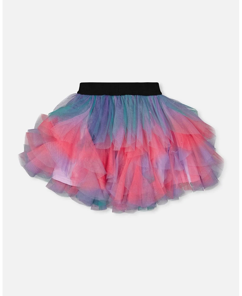 Deux par Girl Multi Layer Mesh Skirt Multicolor