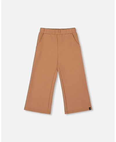 Deux par Girl Waffle Flare Leg Pants Caramel Brown - Child