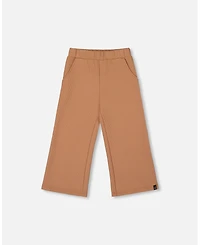 Deux par Girl Waffle Flare Leg Pants Caramel Brown - Child