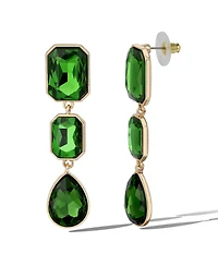 Jessica Simpson Green Crystal Drop Earrings