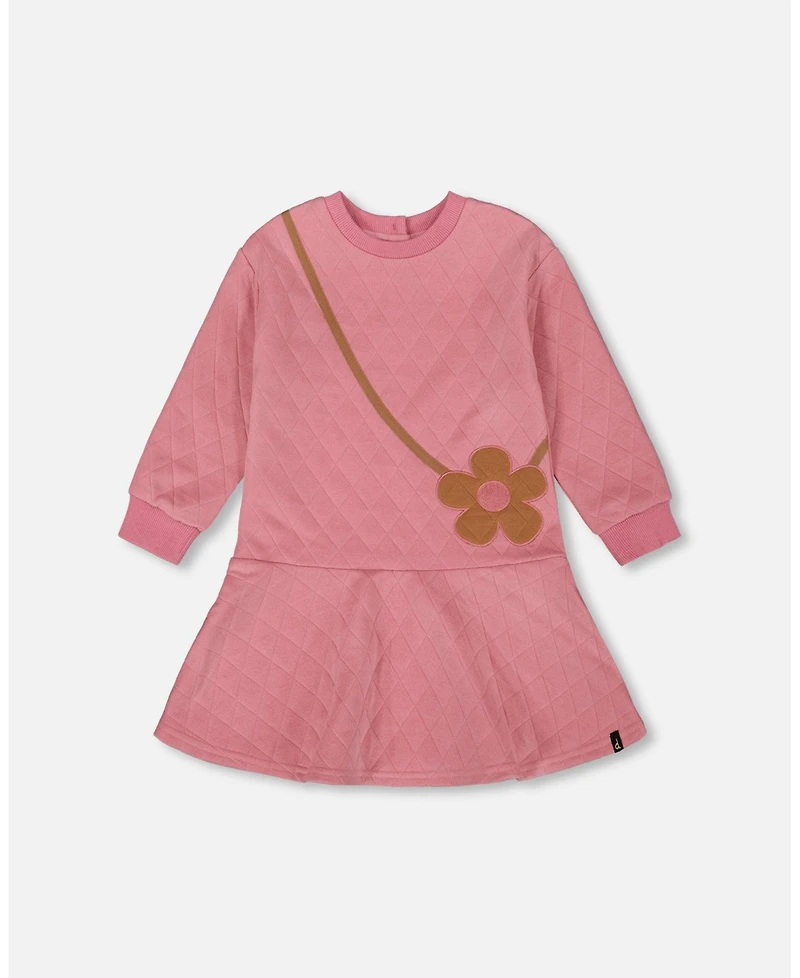 Deux par Girl Quilted Dress Purple Pink