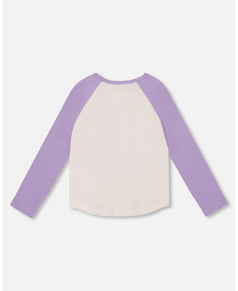 Deux par Girl Jersey Raglan Sleeve Tee Lavender - Child