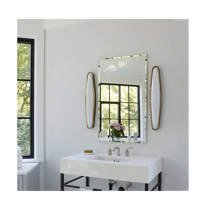 Basicwise Single Door Multi-Purpose Plastic Bathroom Medicine Cabinet with Mirror, Surface or Recessed Mount, Vanity Cabinet with 2 Plastic Adjustable