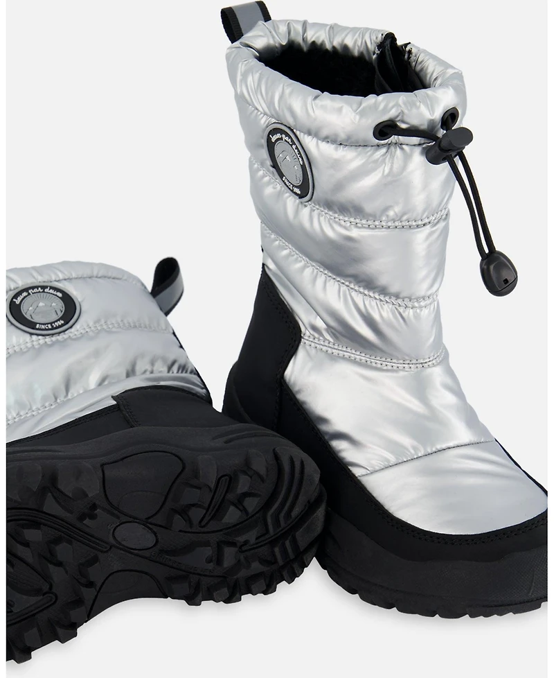 Deux par Girl Winter Boots Silver - Child