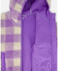Deux par Girl Mid-Season Sherpa Jacket Lavender - Child