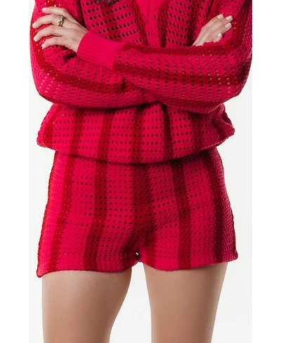 Colourful Rebel Women's Nolita Crochet Stripe Short