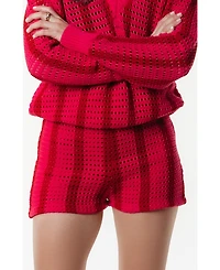 Colourful Rebel Women's Nolita Crochet Stripe Short