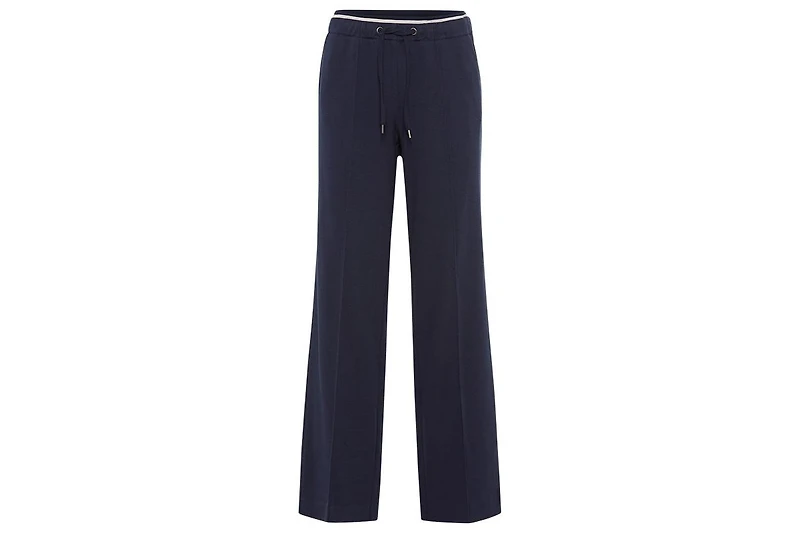 Olsen Women's Anna Fit Wide Leg Stretch Knit Drawstring Trouser