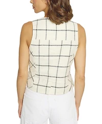 Central Park West Women's Two Tone Linen Vest