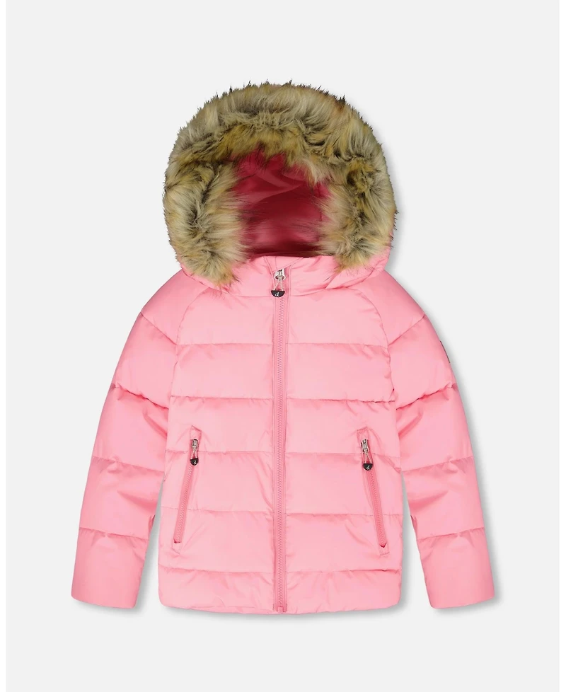 Deux par Girl Puffy Winter Jacket Pink - Toddler|Child