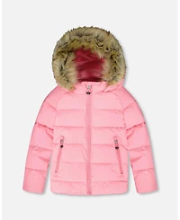 Deux par Girl Puffy Winter Jacket Pink - Toddler|Child