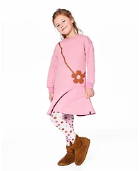 Deux par Girl Quilted Dress Purple Pink