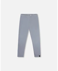 Deux par Big Girls Super Soft Ribbed Leggings Blue Gray