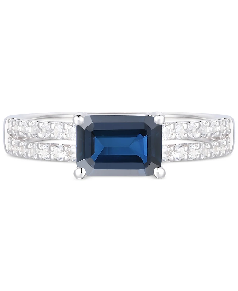 Ruby (1 ct. t.w.) & Diamond (1/4 Double Row Ring 14k Gold (Also Emerald Sapphire)