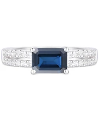 Ruby (1 ct. t.w.) & Diamond (1/4 Double Row Ring 14k Gold (Also Emerald Sapphire)