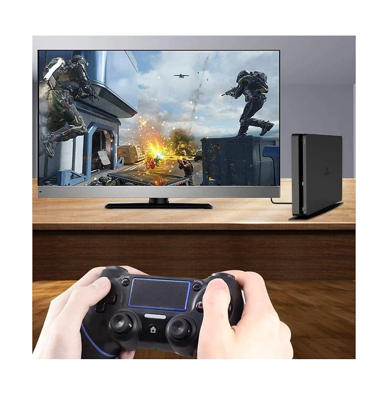 Nbcp Pack Wireless PS4 Controllers, Motion Sensing, Non-Slip Grip, Built-in Speaker & 3.5mm Audio Jack - Compatible with PS4 Console