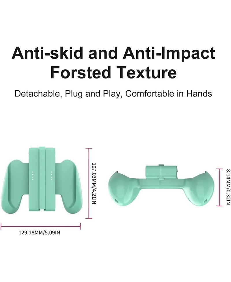 Nbcp Switch Joy-Con Detachable Grip, Compatible with Nintendo Switch/Switch Oled, Light Green, Ergonomic Comfort for Long Sessions
