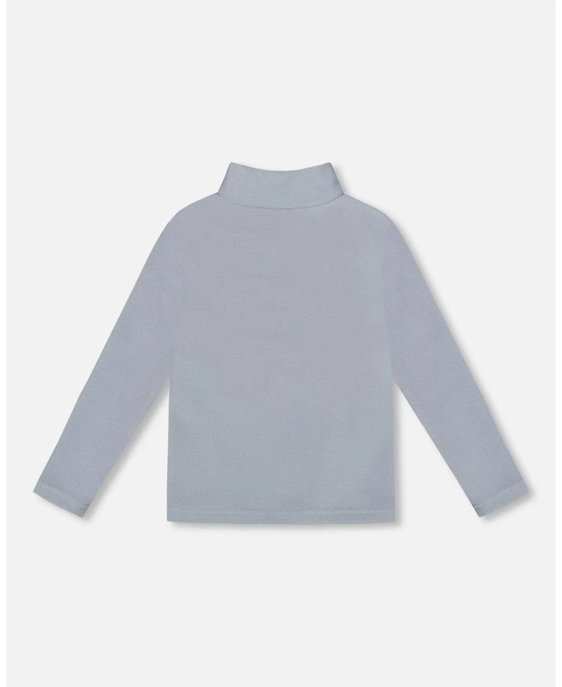 Deux par Girl Super Soft Ribbed Mock Neck Top
